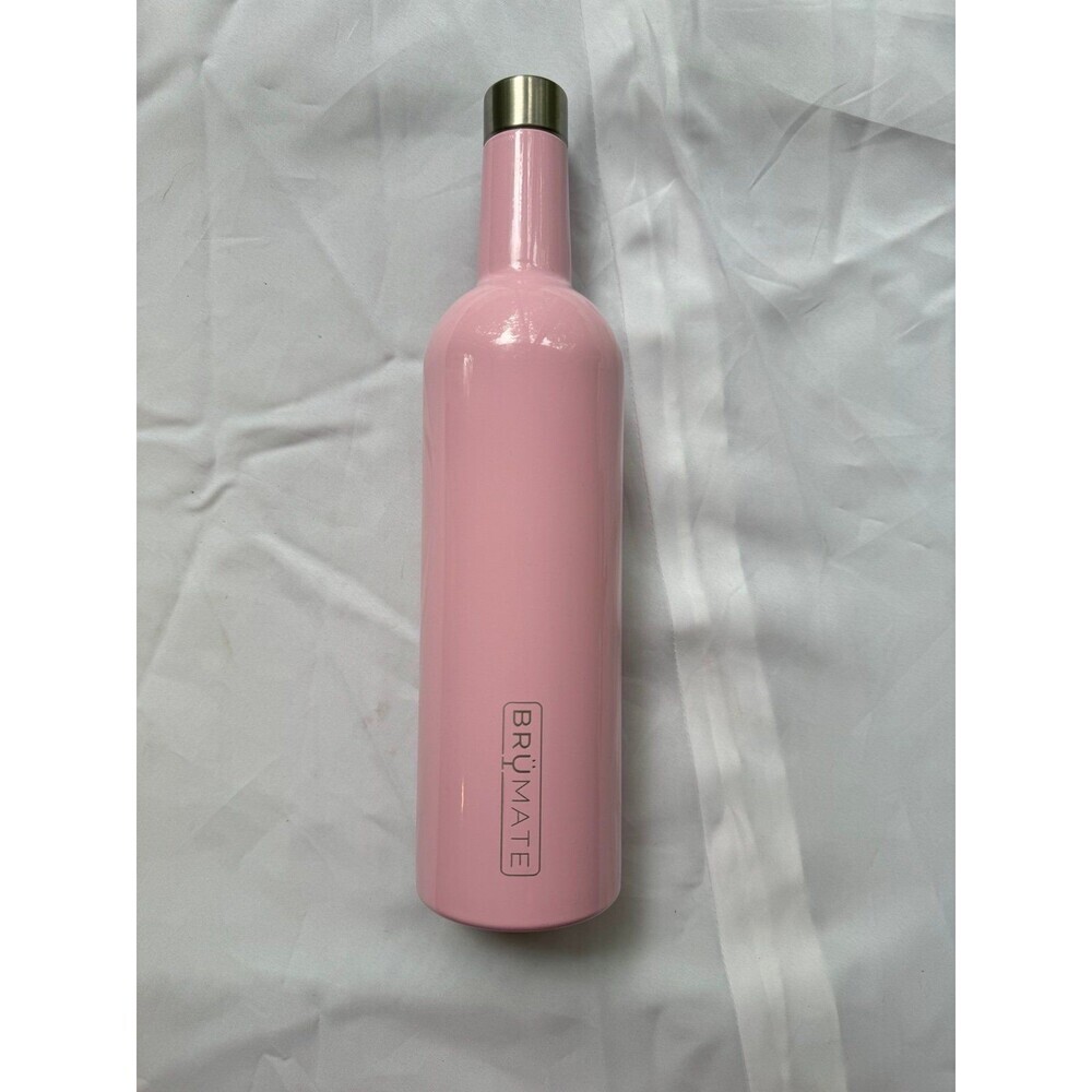 Pink‎ Brumate Winsulator wine bottle silver accents